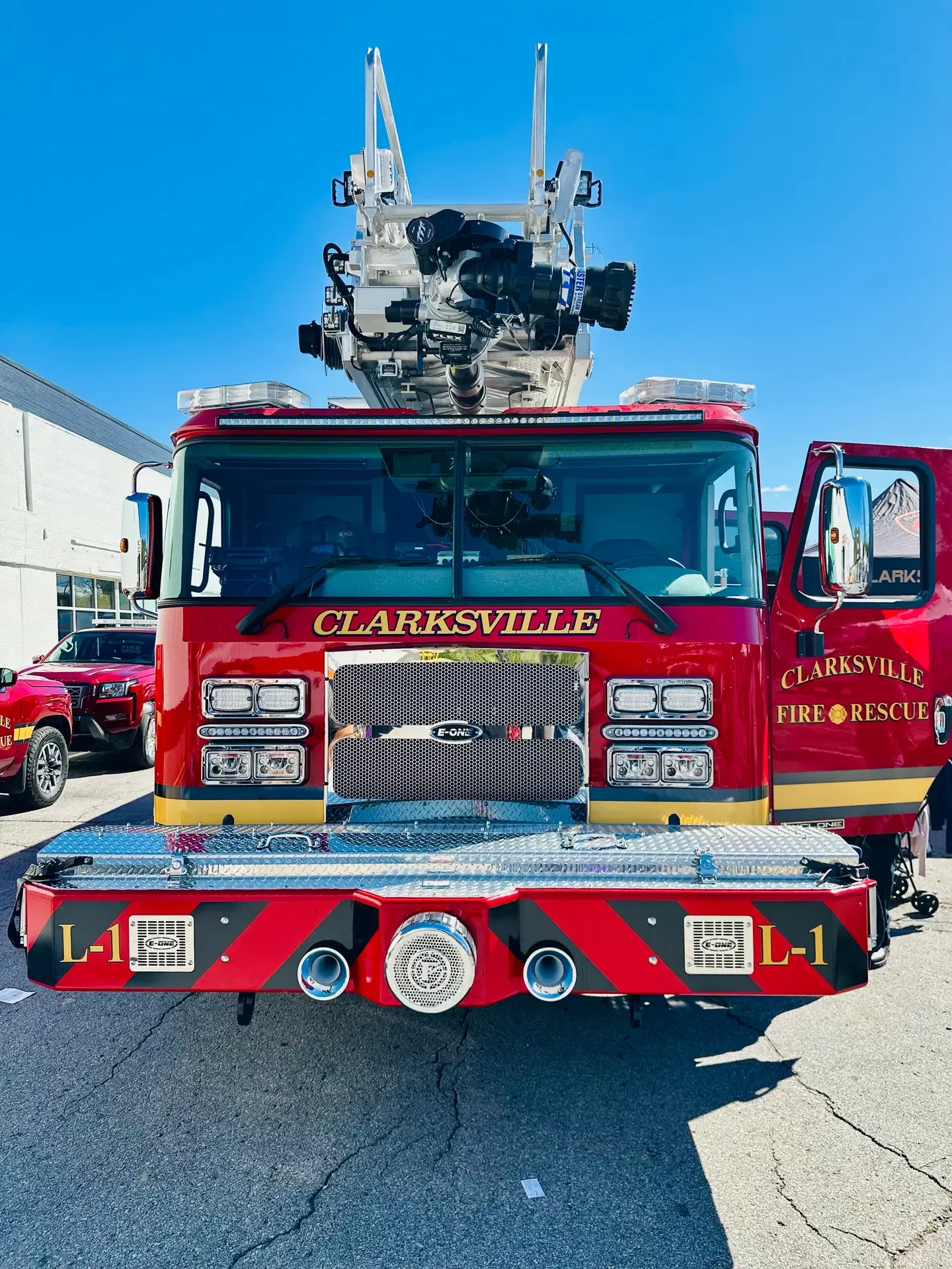 A Clarksville Fire Rescue truck at the Fall Safety Festival.